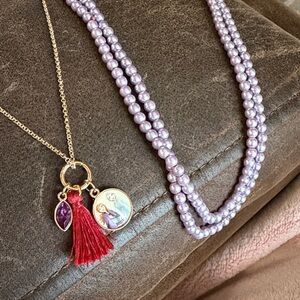 Disney Frozen Necklace and Pearl Necklace